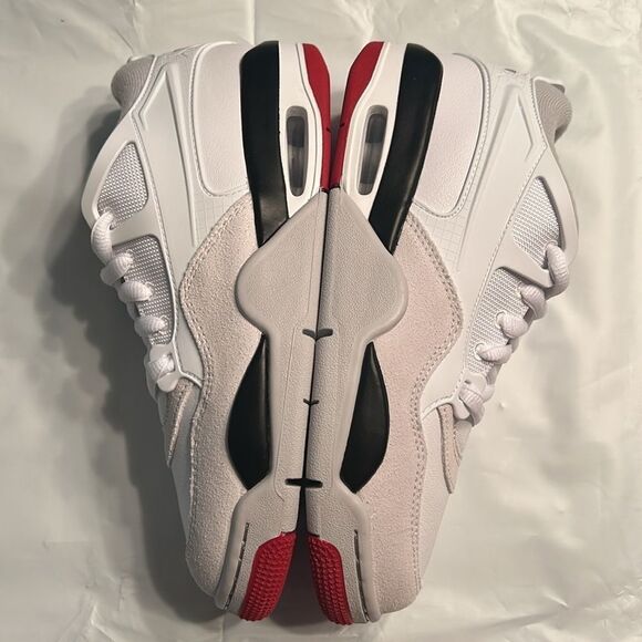 Air Jordan 4 RM Red & White Kids Leather Sneaker(Size 5.5Y) - Picture 10 of 12